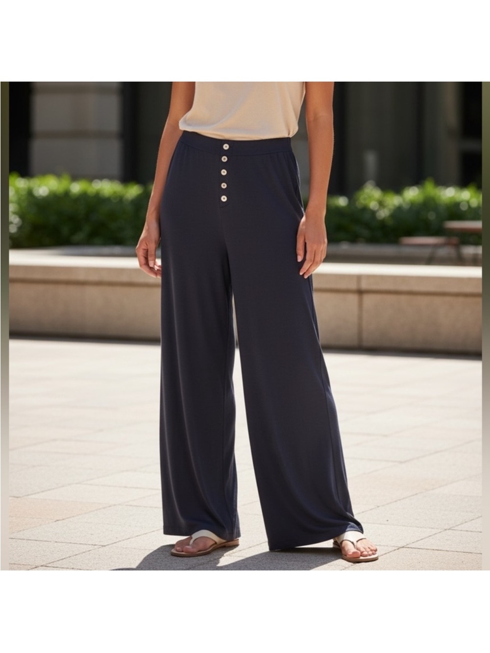 Anthropologie Women's Cozy PJ/ Lounge Pants Navy Blue Size Medium